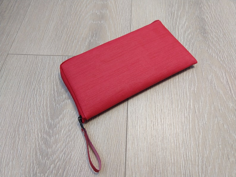 Women iPhone wallet Zip phone case Red iphone case iPhone 8 wallet case