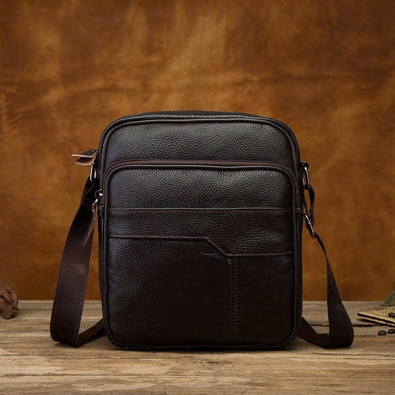 Original Leather Casual Design School Shoulder Messenger Cross-body Fashion College Tablet Satchel Student bag handbag ipad briefcase bag