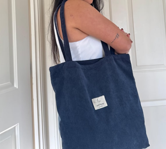 ショルダーバッグ・ポシェット GREEN STUFF Simple shopper bag 62 classic corduroy navy 71dvjIcWdfL.jpg