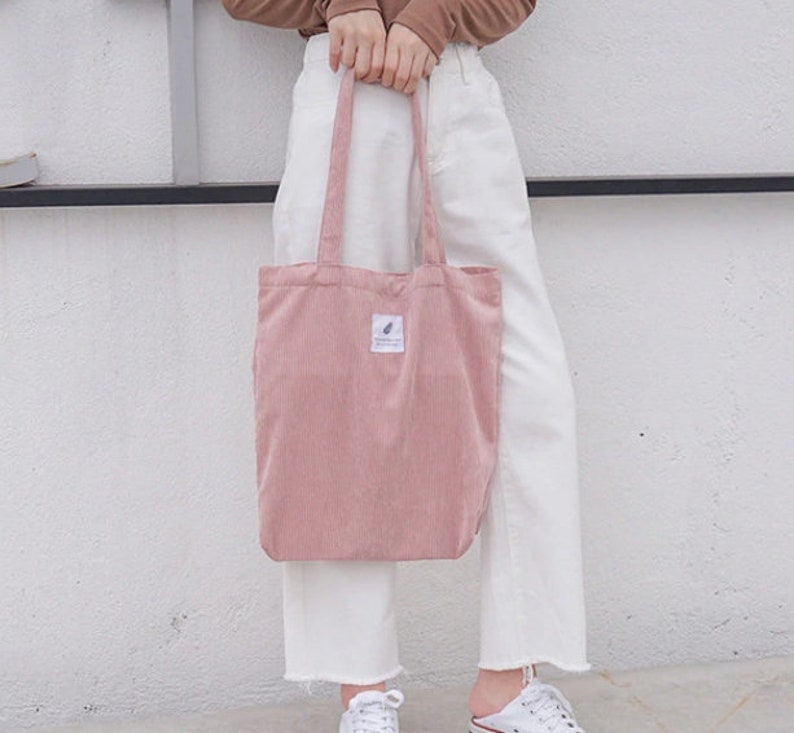 Corduroy tote bag shopping bag eco friendly Etsy