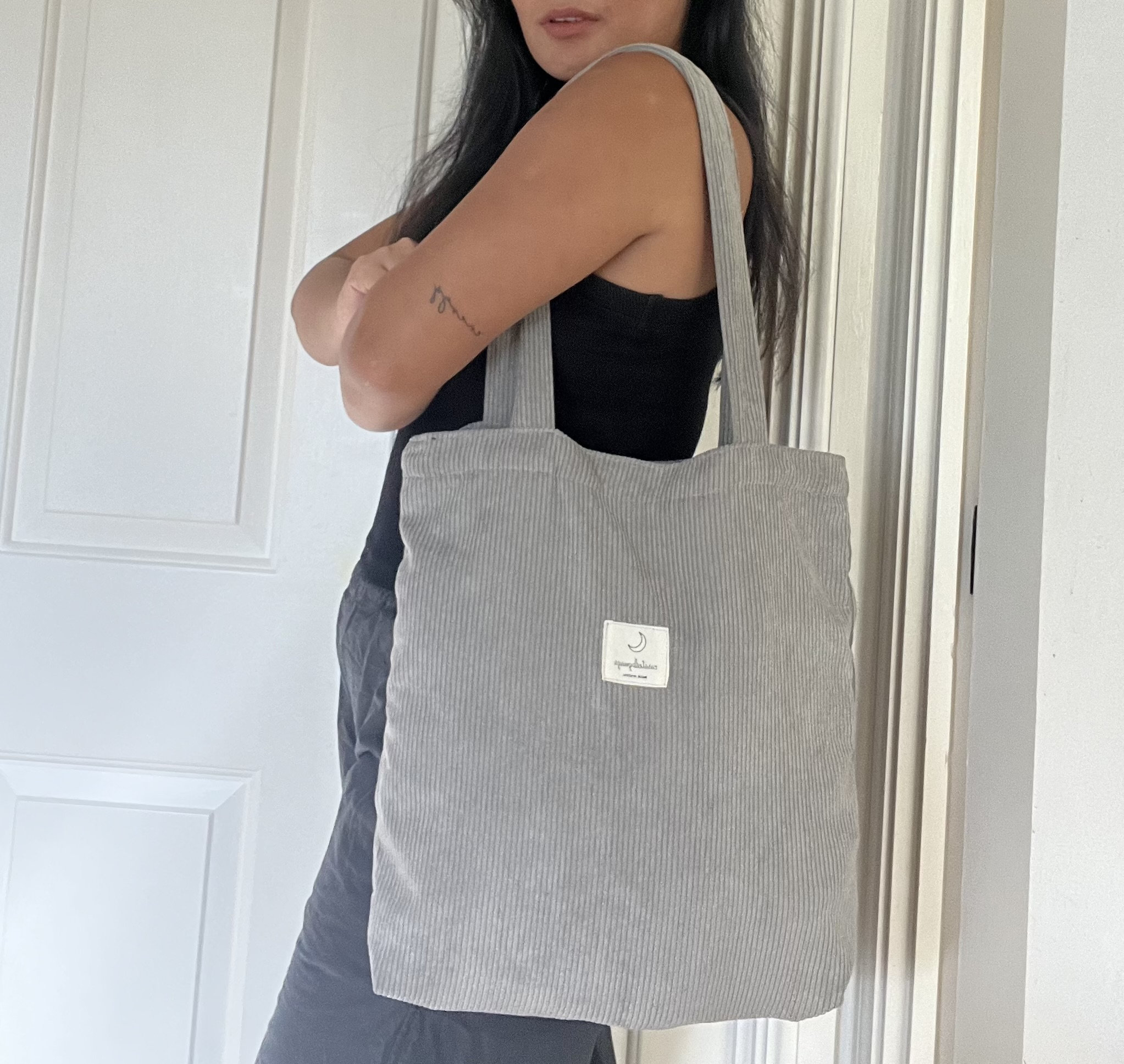 Corduroy Tote Bag Shopping Bag Eco Friendly Multiple Use UK