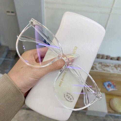 Transparent anti blue light glasses unisex working from home