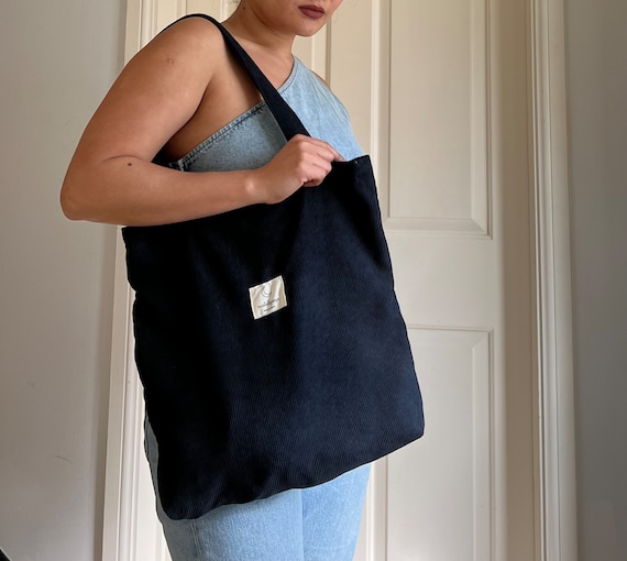 ★TOUT Y EST★ NSC Corduroy Big Bag Navy 155 Corduroy Tote Bag Shopping Bag Eco Friendly in Navy Blue - Etsy