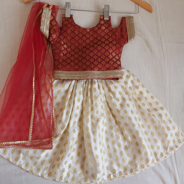 Handmade lehenga for baby, girls ghagra choli, toddler ethnic wear,festive wear lehenga for baby girl,pattu ghagra