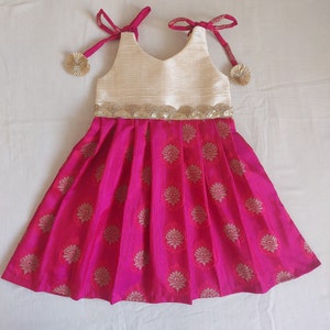 Handmade Baby Ethnic Wear, Toddler Indian Gown, Baby One Piece Knot ...