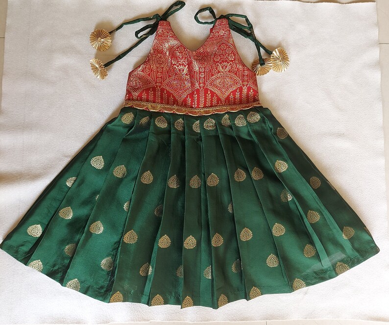 Handmade Baby Ethnic Wear, Toddler Indian Gown, Baby One Piece Knot