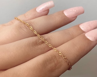 Dainty Gold Bracelet | 24k Gold Plated | Gold Stacking Bracelet | Stackable Bracelet | Real Gold Plated | Gold Bracelet | Stack Bracelet