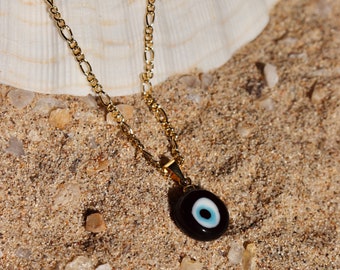 Black Evil Eye Necklace | 18k Gold Plated | Gold Evil Eye Necklace | Evil Eye Jewelry | Evil Eye Necklace | Gold Necklace