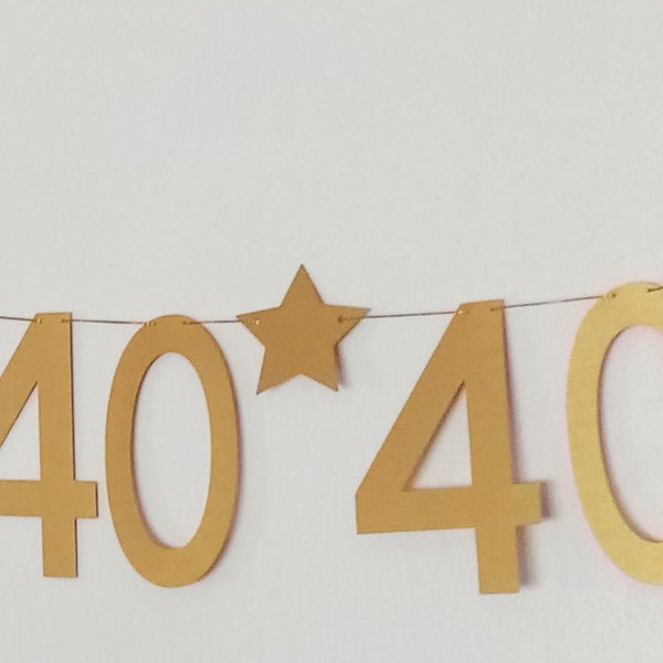 Number Birthday Party Banner/ Garland (Gold, Silver, Copper, Black etc)