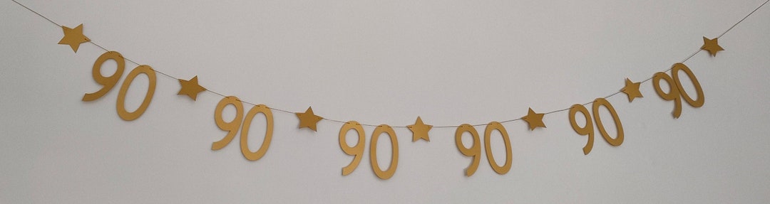 Creative Converting Striscione Festone Snodato Per 90° Compleanno – 2,74 Mt Con Lettere Metallizzate
