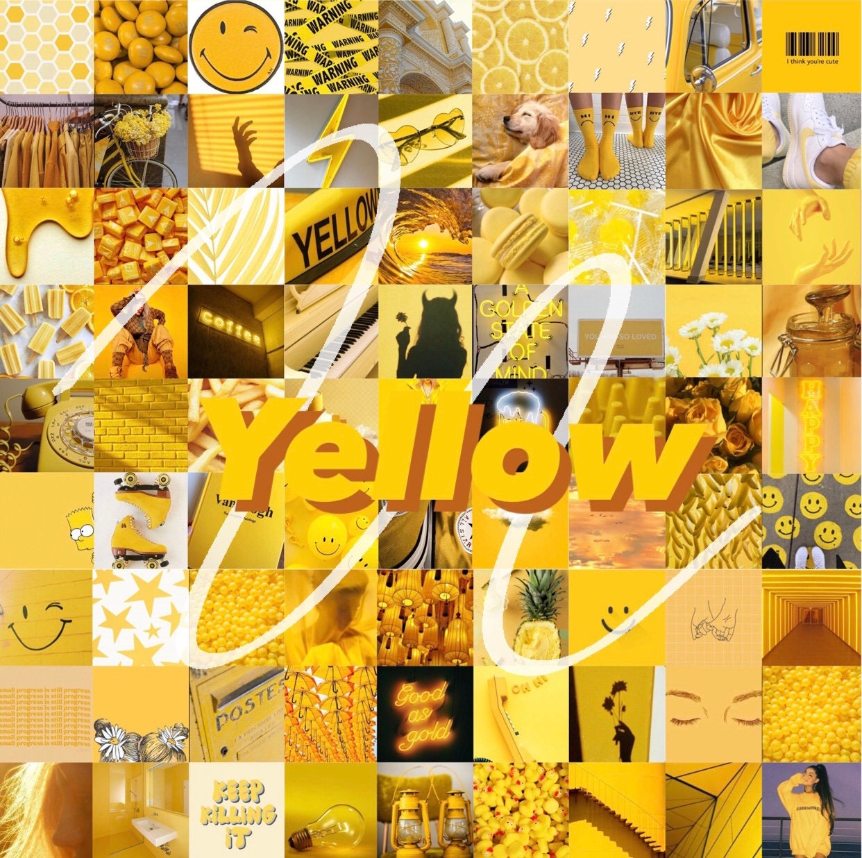 Yellow Picture Collage Kit 81pcs | Etsy