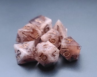 Chaotically Caffeinated handmade dice set
