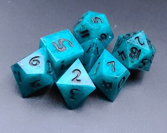 Jaded handmade dice set