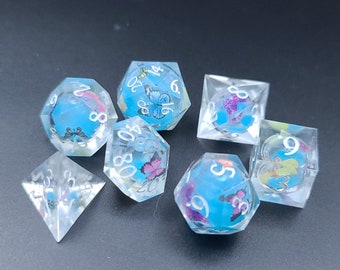 Butterfly Garden handmade dice set