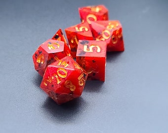 Plane of Fire handmade dice set