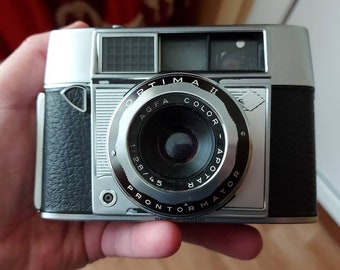 Agfa Optima II S Prontormator 35mm Camera Color Apotar 1:2.8/45 Lens Germany with original case