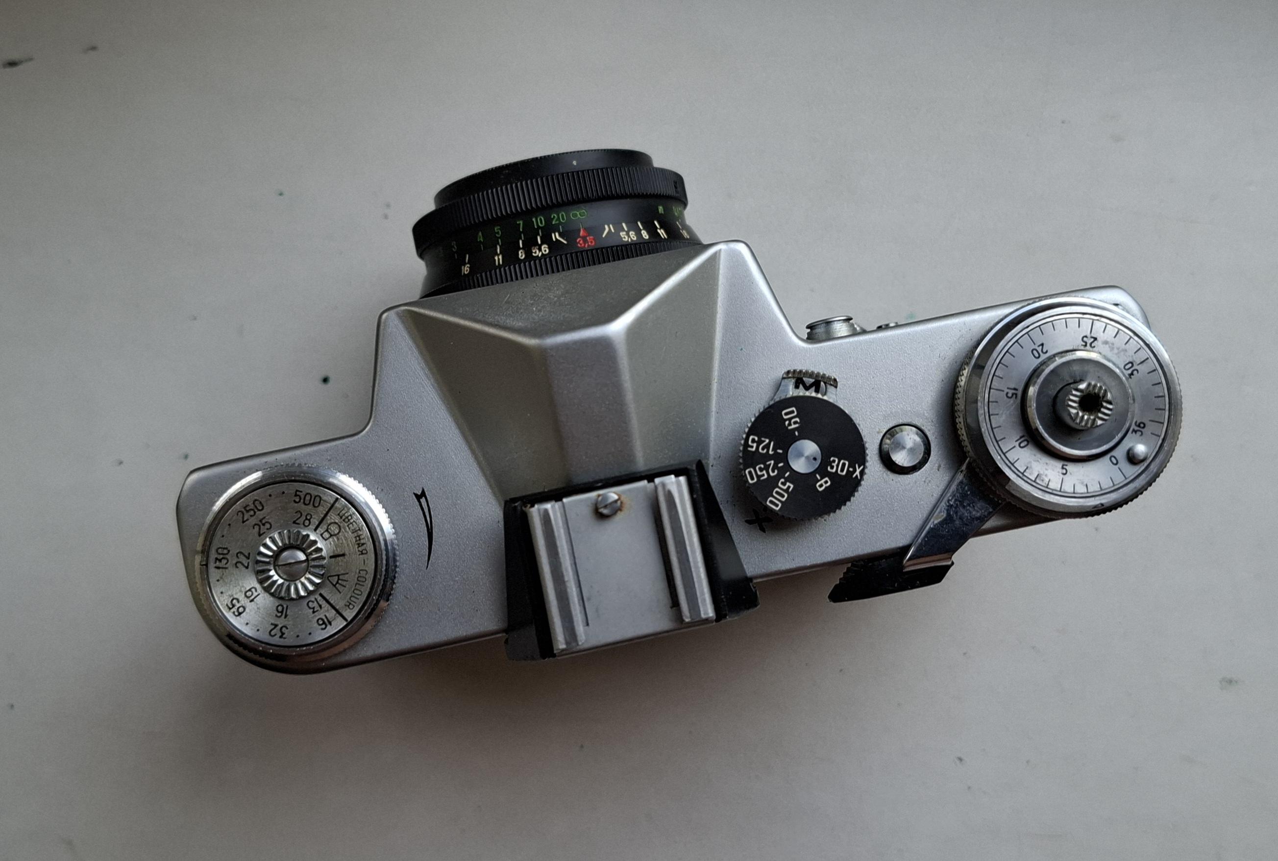 Vintage Zenit B 35mm Film Camera With Lens Industar 50-2 3.5 / 50