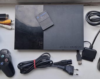 Sony PlayStation 2 Slim SCPH-90008 Console Bundle – Tested & Working – Retro Gaming Set
