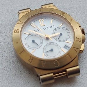 Swiss original Bvlgari SD38S L2161 Chronograph Quartz Watch