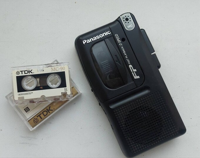 Vintage Microcassette Tape Recorder Voice Recorder Panasonic RN202 FP 2