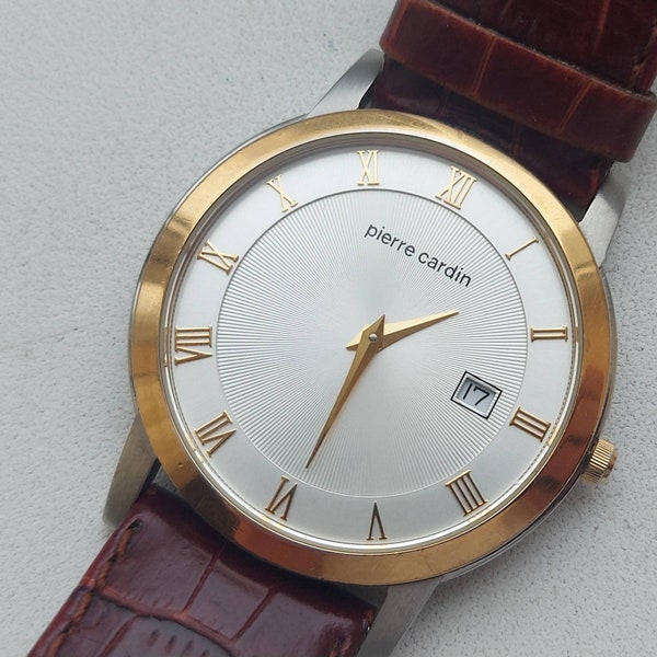 Stylish vintage quartz wrist watch Pierre cardin 64821 805