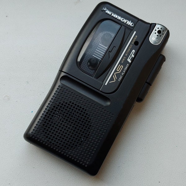 Vintage Microcassette tape recorder (+ voice recorder) Panasonic RN302 VAS