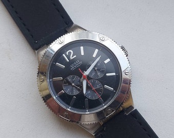 MEN'S wrist watch GUESS waterpro Chronograph G96063G with leather strap