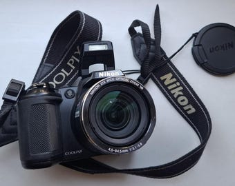 Vintage Nikon Coolpix L120 Digital Camera 14.1MP 21x Zoom Y2K Digicam CCD Vibe, Case Logic Bag Strap Lens Cap, SD 4GB memory, Tested Working