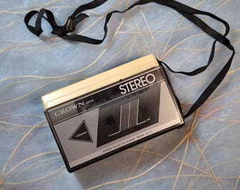 Vintage Cassette Player CROWN CS-11 STEREO