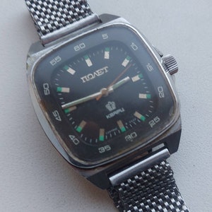 Vintage Men&#39;s Poljot watch 3056 USSR quartz
