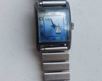 Stylish Mechanical watch Slava cal.1601 Sailboat, USSR
