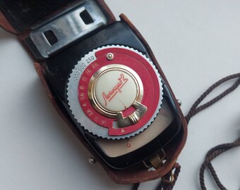 Posemètre vintage Rex 300 avec étui cuir d’origine (D'occasion) à La