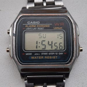 日本製ヴィンテージ カシオ アラームクロノ WR A159W リチウム液晶