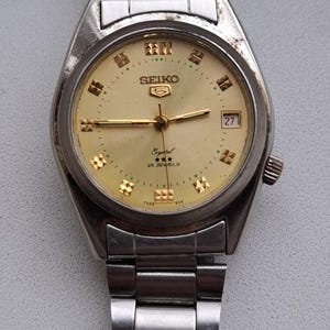 Seiko Seiko 5 7S26-3040 Day Date St.Steel Silver Round
