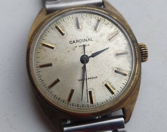 Old vintage wrist mechanical watch Cardinal