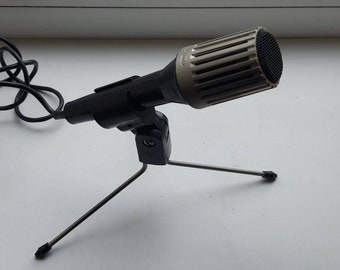 Vintage Soviet Microphone MD-80A OCTAVA  with an excellent original stand