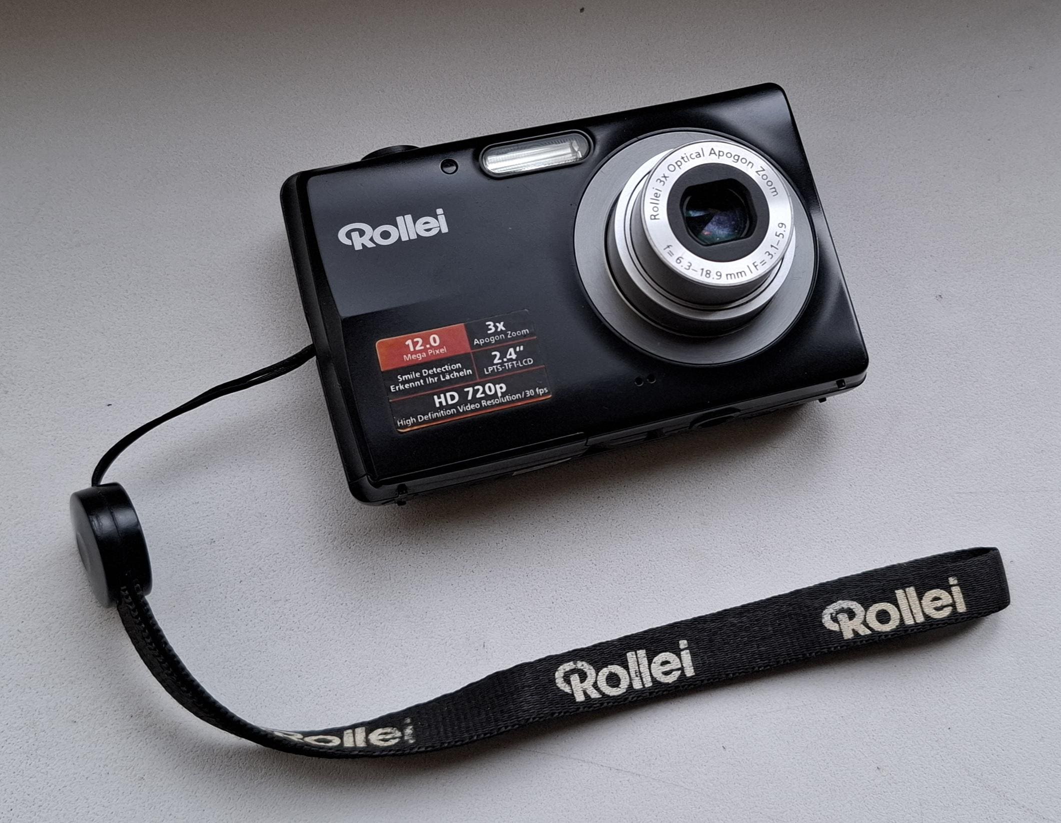 Excellent Digital Camera Rollei Compactline 203 Black (very Rare