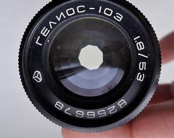 Vintage rangefinder lens Helios-103 F-1.8 / 53 mm