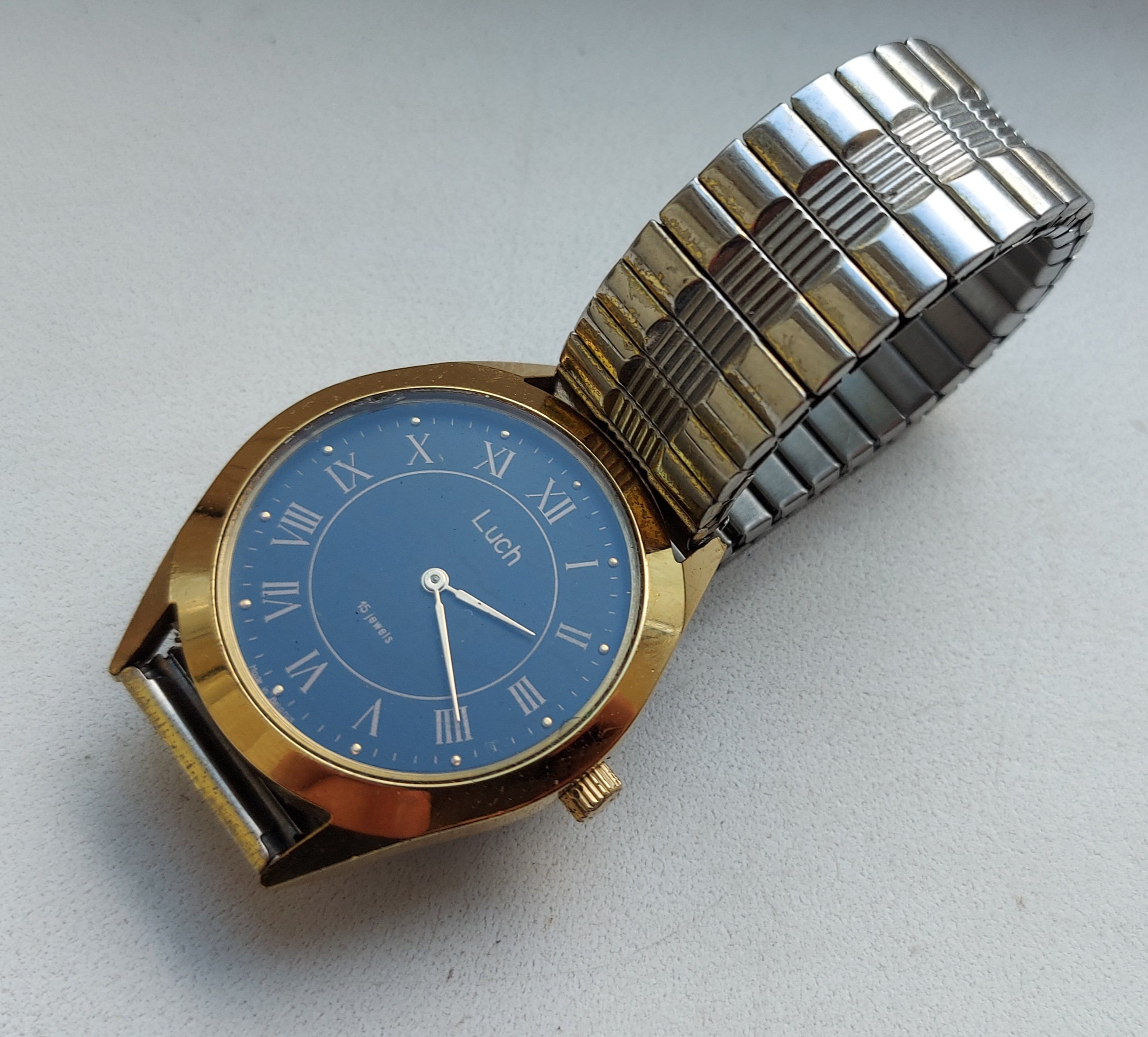 Vintage Stylish Men's Wrist Watch, 15 Jewels