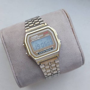 Japanese Vintage Casio Alarm Chrono WR A159W Lithium LCD Wristwatch Etsy UK