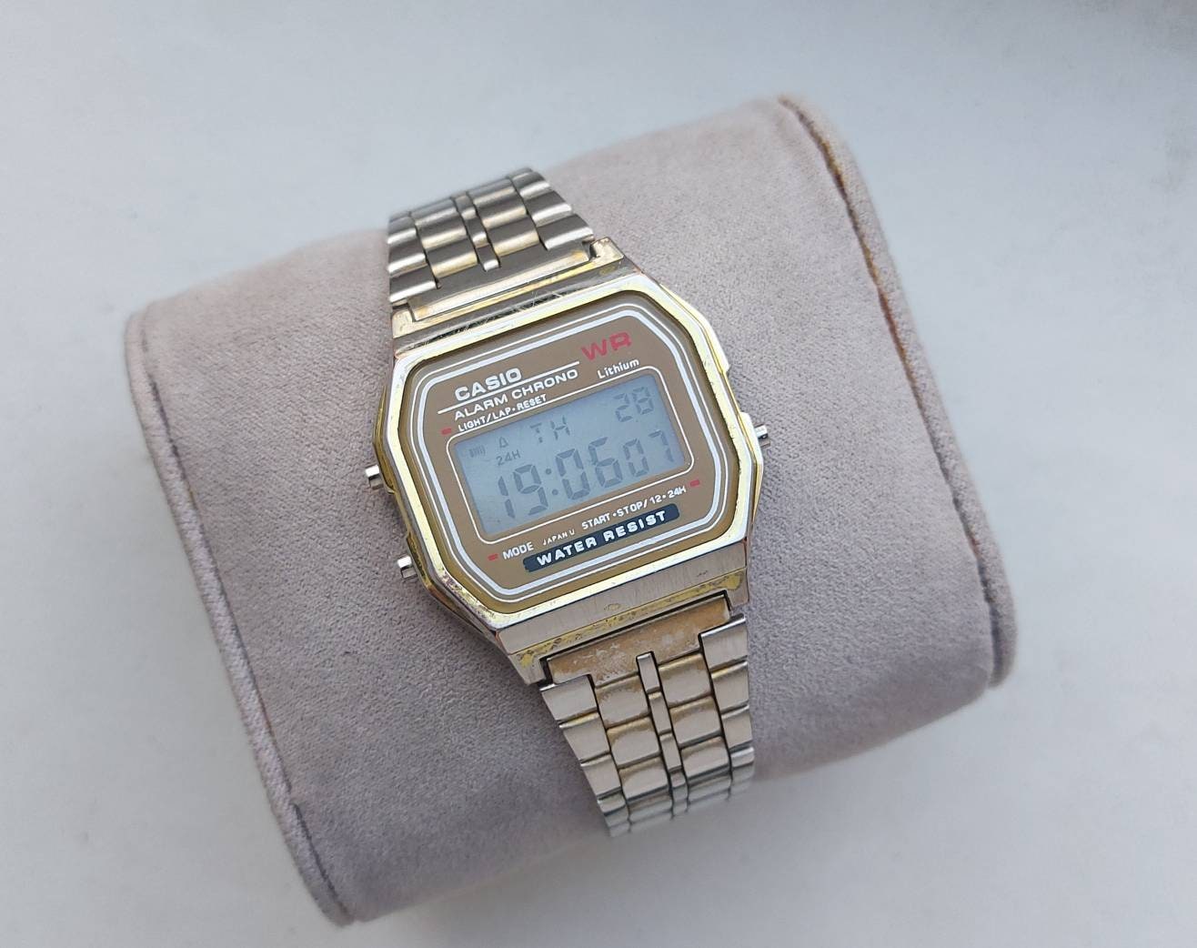 Darts Vooravond muur Japanese Vintage Casio Alarm Chrono WR A159W Lithium LCD - Etsy