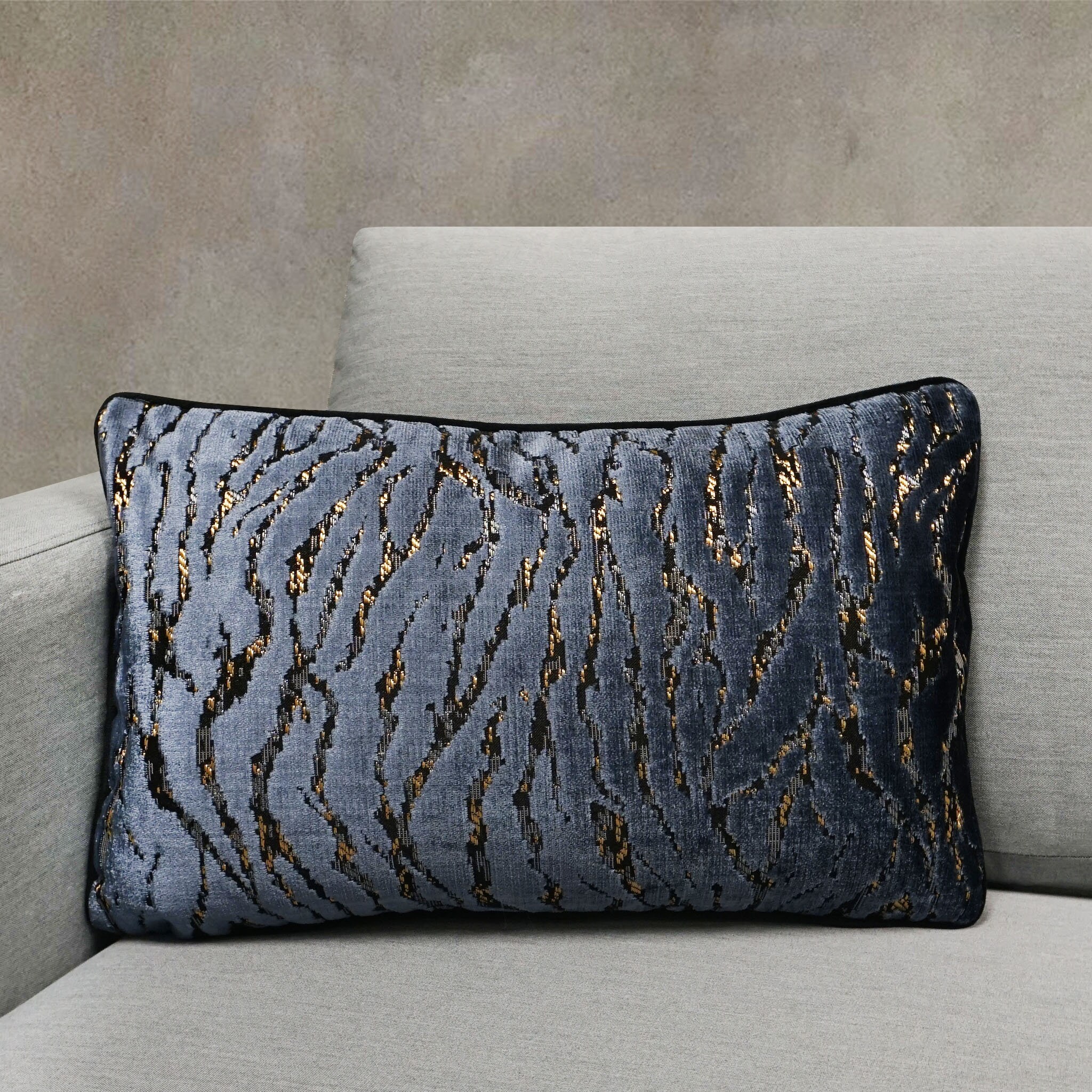 Zebra Cut Velvet Throw Pillow Cover. Color Ocean Designer Etsy