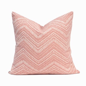 Pale Blush, Sahara Chenille Jacquard, Throw Pillow, Designer, Contemporary, Luxurious Fabric, Home Décor Accent 20&quot;x20&quot; - Pillow Cover Only