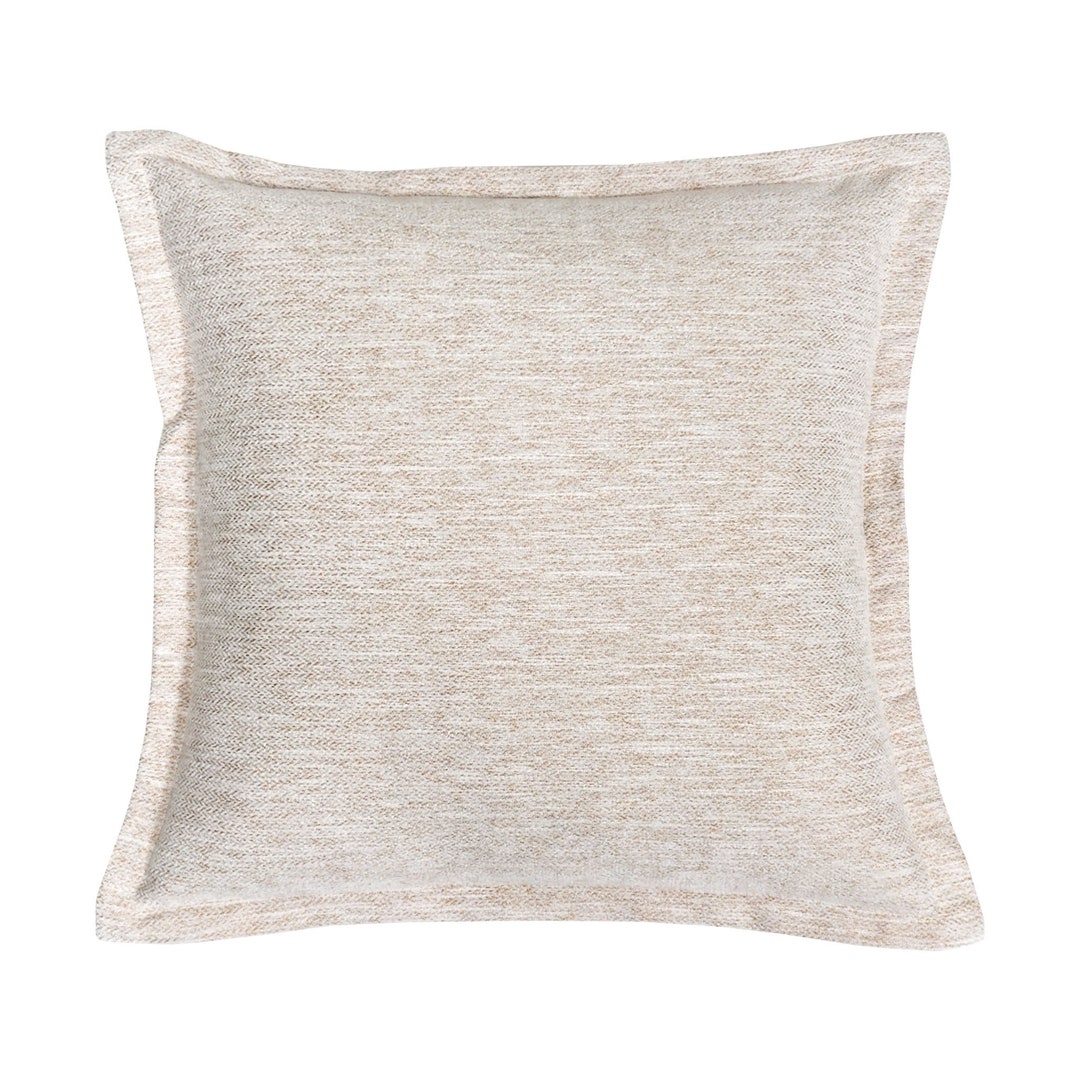 James Herringbone Chenille Throw Pillow Cream. Textured Pillows. Contemporary Designer Pillows