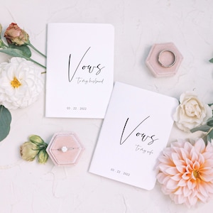 Wedding Vow Books, Personalized Vows, To My Husband, To My Wife, Wedding Gift, Personalized Gift, His Vows, Her Vows