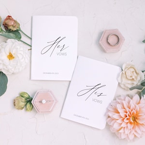Wedding Vow Books, Personalized Vows, To My Husband, To My Wife, Wedding Gift, Personalized Gift, His Vows, Her Vows