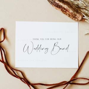 Gracias por ser mi tarjeta, Tarjeta de proveedor de bodas / Camarero, Fotógrafo, Videógrafo, Servicio de catering, Planificador, DJ, Florista, Banda, Cabello, Maquillaje