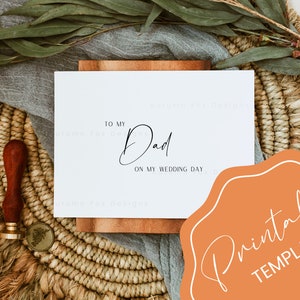 Druckbare Hochzeitskarte für meinen Vater am Hochzeitstag, für meine Eltern Hochzeitskarte, für meinen Vater, Hochzeitskarte | Familie