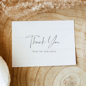 Tarjetas de agradecimiento de boda con sobres / Gracias / Nota de la pareja / Nota de agradecimiento / Personalizada / Personalizada