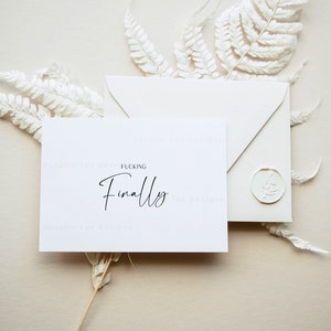 Ficken endlich Karte | Verlobte | Braut | Bräutigam | Paare Karten | Hochzeitstag | Hinweis für meine | Erster Blick